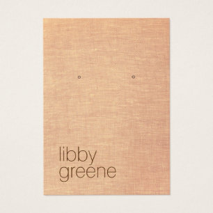 Einfache rustikale Tan Juwelierverschlusskarte