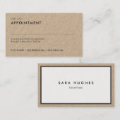 Einfache rustikale Terminkarte Visitenkarte (Vorne/Hinten)