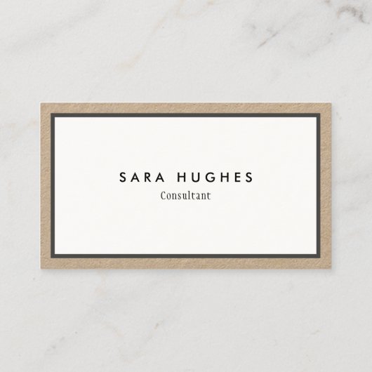 Einfache rustikale Terminkarte Visitenkarte (Rückseite)