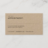 Einfache rustikale Terminkarte Visitenkarte (Vorderseite)