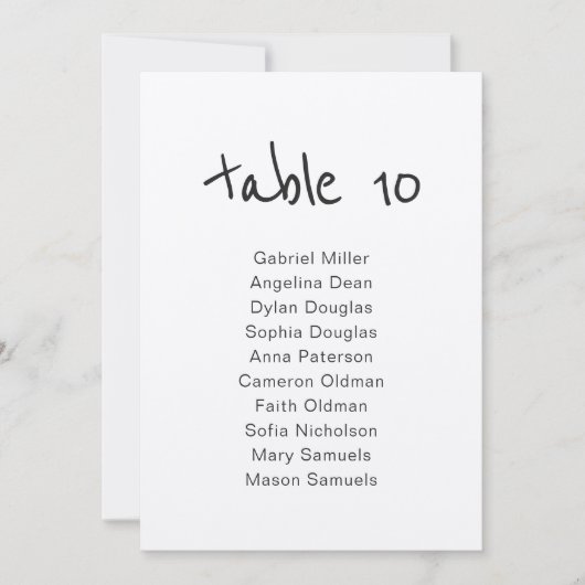 Einfache rustikale Tischnummer mit Sitzgelegenheit (Vorderseite)