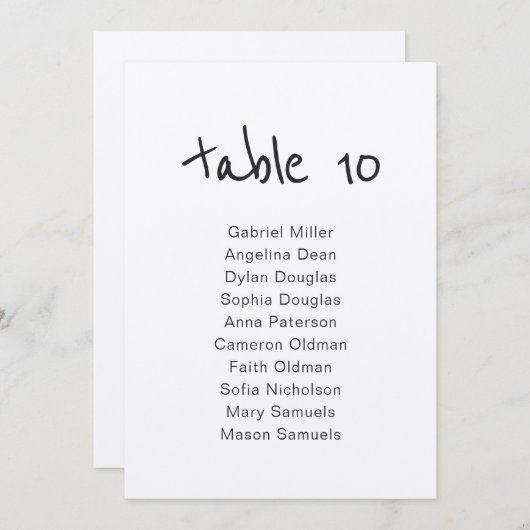 Einfache rustikale Tischnummer mit Sitzgelegenheit (Vorne/Hinten)