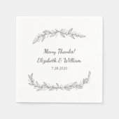 Einfache rustikale Vintage Botanische Weinberge Ho Serviette (Vorderseite)