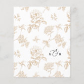 Einfache Rustikale Vintage Moderne Hochzeitsmenüs (Rückseite)