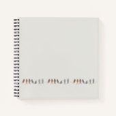 Einfache rustikale Vögel auf einem Draht Notizblock (Vorderseite)