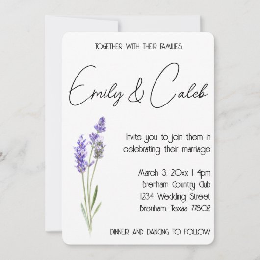 Einfache Rustikale Wasserfarbenfreude Einladung (Vorderseite)