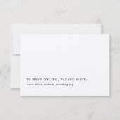 Einfache rustikale Wildblume-Antwort-Karte Einladung (Rückseite)