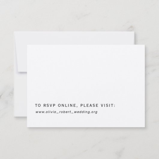 Einfache rustikale Wildblume-Antwort-Karte Einladung (Rückseite)