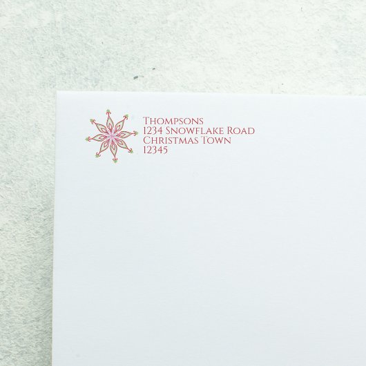 Einfache Rustikale Winterschneeflocke Mailing