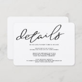 Einfache Rustikalkopfkarte Begleitkarte (Vorne/Hinten)