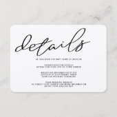 Einfache Rustikalkopfkarte Begleitkarte (Vorderseite)