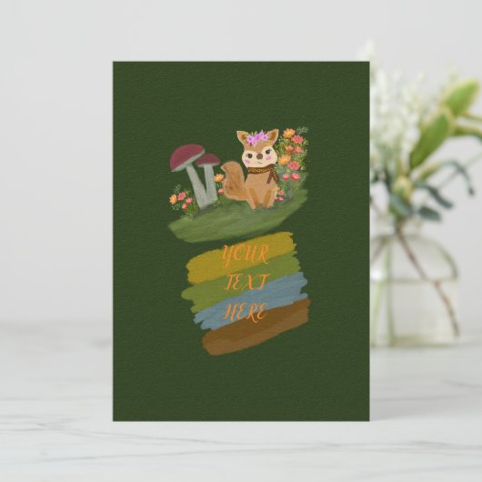 EINFACHE RUSTIKWALDTHEMEN SAVE THE DATE (Stehend Vorderseite)