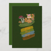 EINFACHE RUSTIKWALDTHEMEN SAVE THE DATE (Vorne/Hinten)