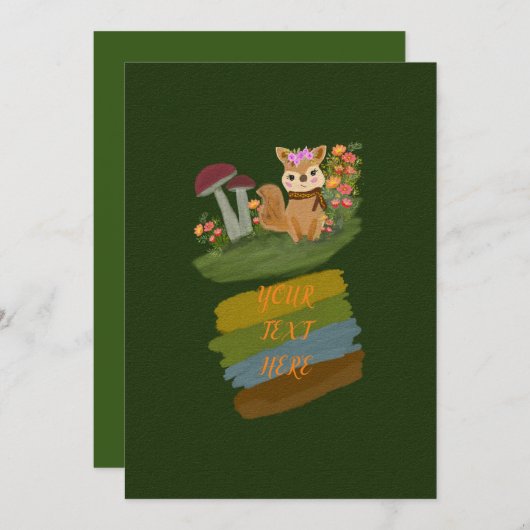 EINFACHE RUSTIKWALDTHEMEN SAVE THE DATE (Vorne/Hinten)