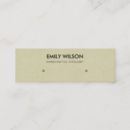 EINFACHE RUSTISCHE KRAFT CHIC STUD EARRING DISPLAY MINI VISITENKARTE