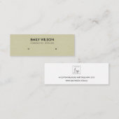 EINFACHE RUSTISCHE KRAFT CHIC STUD EARRING DISPLAY MINI VISITENKARTE (Vorne/Hinten)