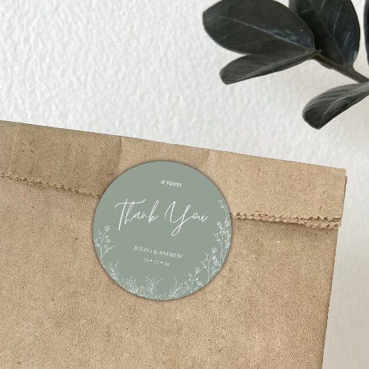 Einfache Saga grüne Hochzeit Runder Aufkleber