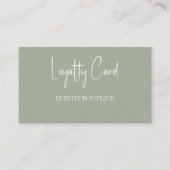 Einfache Sage Customer Loyalty Card Treuekarte (Vorderseite)