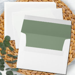 Einfache Sage Greem Weiße Hochzeit Modern Minimali