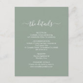 Einfache Sage Green Encryption Card Begleitkarte (Vorderseite)