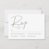 Einfache Sage Green Modern RSVP-Karte RSVP Karte (Vorderseite)