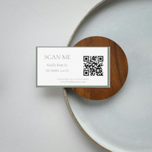 Einfache Sage Grünes botanisches Wappen Monogramm Begleitkarte