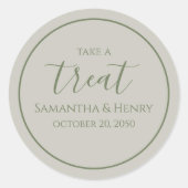 Einfache Sage-Kalligrafie-Script-Leckerei Runder Aufkleber (Vorderseite)