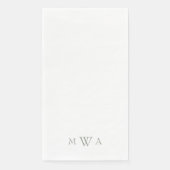 Einfache Sage Monogram White Paper Handtücher Serviette (Vorderseite)