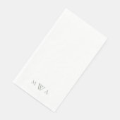 Einfache Sage Monogram White Paper Handtücher Serviette (Ecke)