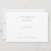 Einfache Sage und Gold Monogram Save the Date (Rückseite)