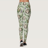 Einfache Salbeigrüne Ostereier Lavendel-Nest Leggings (Rückseite)