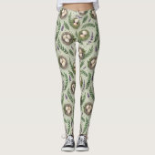 Einfache Salbeigrüne Ostereier Lavendel-Nest Leggings (Vorderseite)