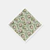 Einfache Salbeigrüne Ostereier Lavendel-Nest Serviette (Ecke)