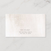 Einfache Salon aus weißem Marmor Wellness-Center E Terminkarte (Rückseite)