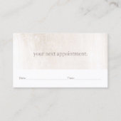 Einfache Salon aus weißem Marmor Wellness-Center E Terminkarte (Vorderseite)