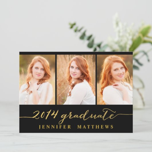 Einfache Sammlung| Einladung zur Graduierung (Stehend Vorderseite)