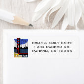 Einfache San Francisco goldene Gate-Adressetikette (Insitu)