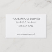 Einfache saubere antiker Händler-Foto-Collage Visitenkarte (Rückseite)