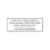 einfache, saubere Basisadressenkontaktinformation Gummistempel (Prägung)