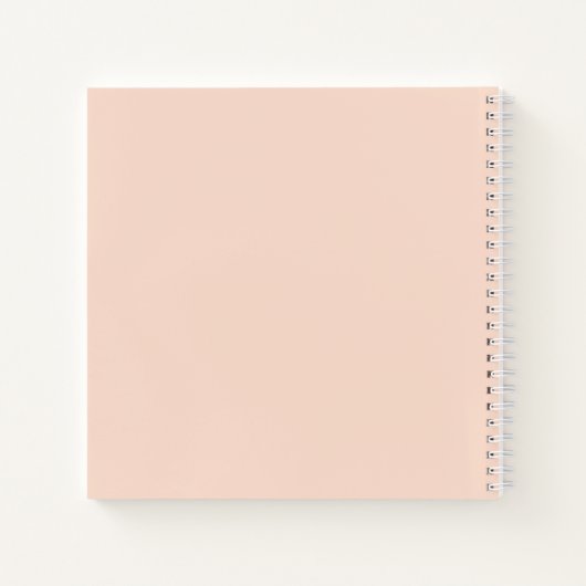 Einfache, saubere, blaue und rosafarbene Monogramm Notizblock (Rückseite)