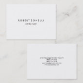 Einfache, saubere, einzigartige weiße, moderne Vis Visitenkarte (Vorne/Hinten)