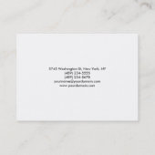 Einfache, saubere, einzigartige weiße, moderne Vis Visitenkarte (Rückseite)