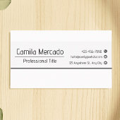 Einfache saubere, graue, weiße Vorlage Visitenkarte