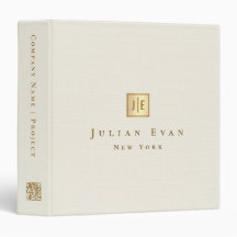 Einfache saubere Ivory White Gold Qr Code Monogram