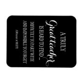 Einfache saubere Lehrerin Magnet Schwarz-Weiß-Gesc (Horizontal)