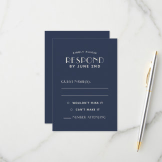 Einfache, saubere Minimal-Ecru-Hochzeitkarten RSVP Karte