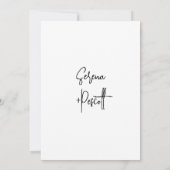 Einfache saubere Minimal-Hochzeit Einladung (Rückseite)