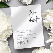 Einfache saubere Minimal-Hochzeit Einladung