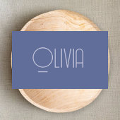 Einfache saubere Minimal Pastel Blue Business Card