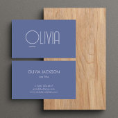 Einfache saubere Minimal Pastel Blue Business Card